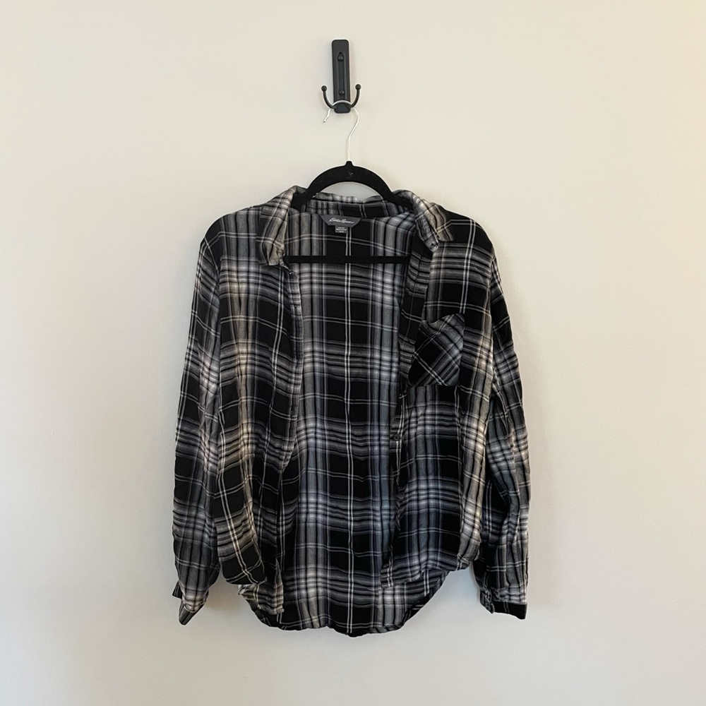 Eddie Bauer Flannel Button Down | Black
